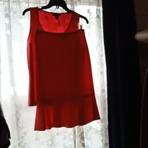 Salmon 2 Piece. Swing Skirt And Shell Top